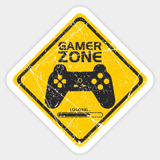 Gamer Zone Sign Sticker